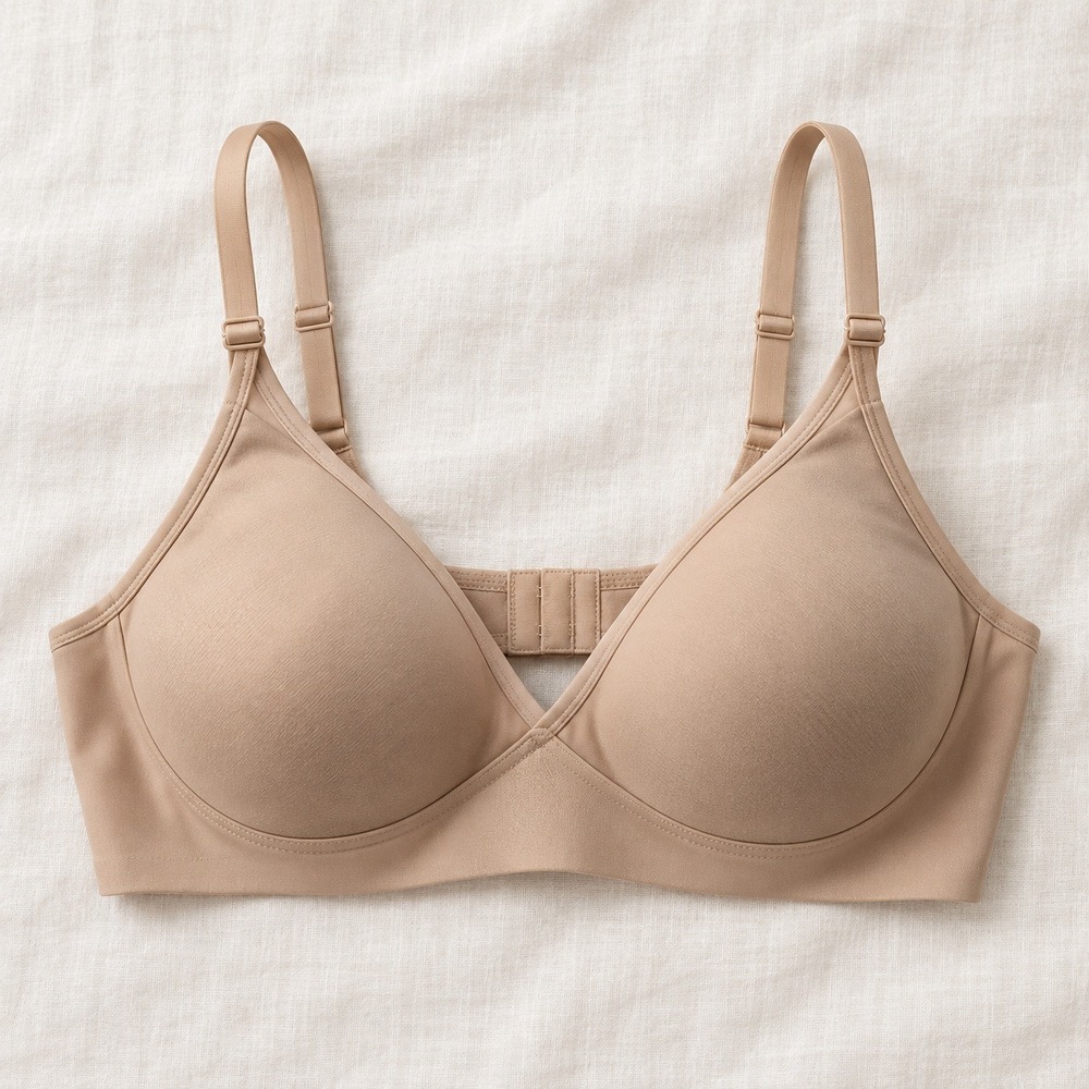 Maidenform Triangle Bralette Women Large Nude Minimalist Basic Sexy MBT105